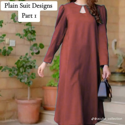 Elegant Long Plain Green Suit – Minimal & Graceful Look