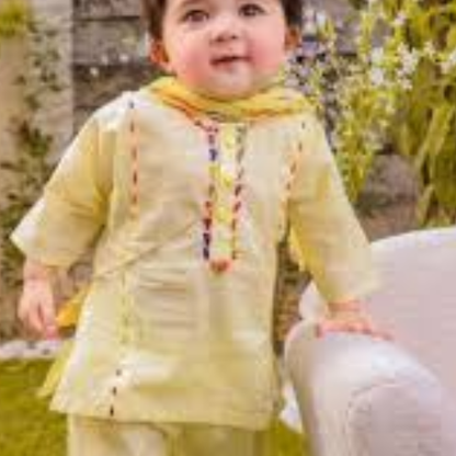 Customization Adorable Baby Embroidered Suit – Premium Karhai Cute Outfit