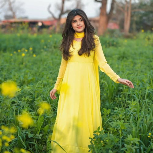 Lemon Yellow Full Flare Maxi – Bright, Flowing & Elegant Look