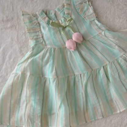 Cute  Baby Frock with rose  – Soft Cotton