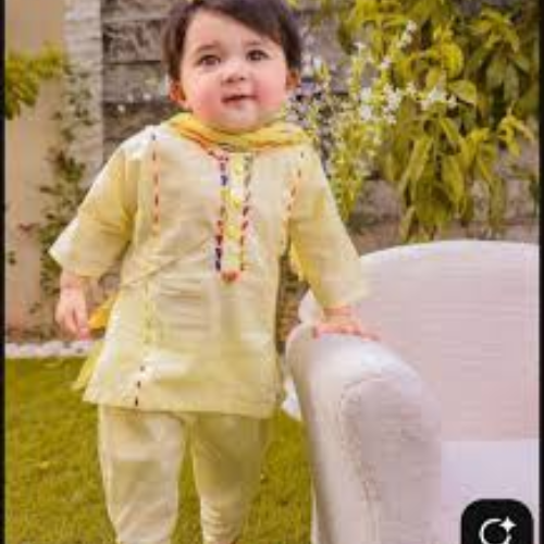 Customization Adorable Baby Embroidered Suit – Premium Karhai Cute Outfit