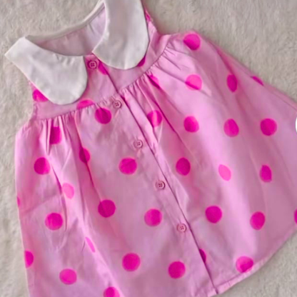 Soft Baby Cotton Frock – Lightweight, Breathable & Comfortable (Available in 3 Beautiful Colors)