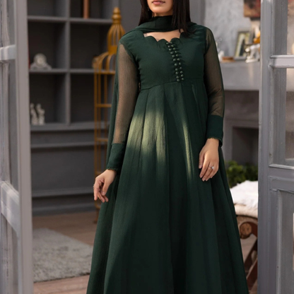 Women Maxi Dress – Chiffon | 1PC | Party Wear / Casual Elegant