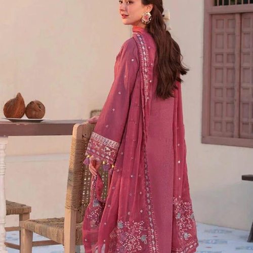 Embroidered Lawn Suit with Bamber Chiffon Dupatta