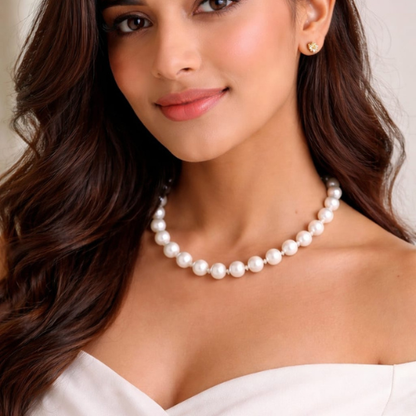Elegant White Pearl Necklace – Classic & Timeless Beauty