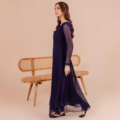 Luxury  Long Chiffon Maxi – Elegant, Flowy & Timeless Beauty