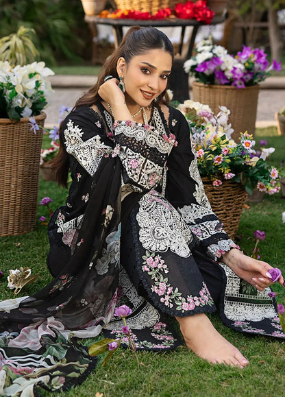 “Where midnight black meets blooming florals 🖤🌸”